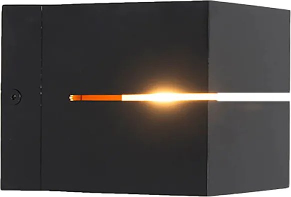 Smart wandlamp zwart met goud 9,7 cm incl. Wifi G9 - Transfer Groove