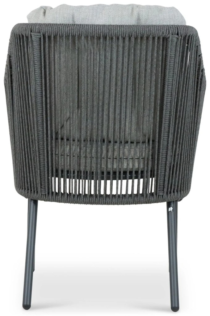 Tuinstoel Aluminium/rope Grijs-antraciet Santika Nanda
