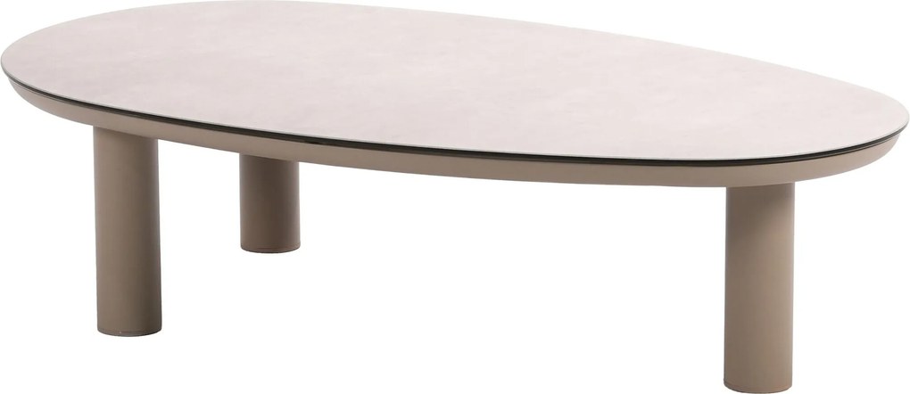 Nina lounge tuintafel 123x73xH31 cm printed ceramic latte Taste 4SO
