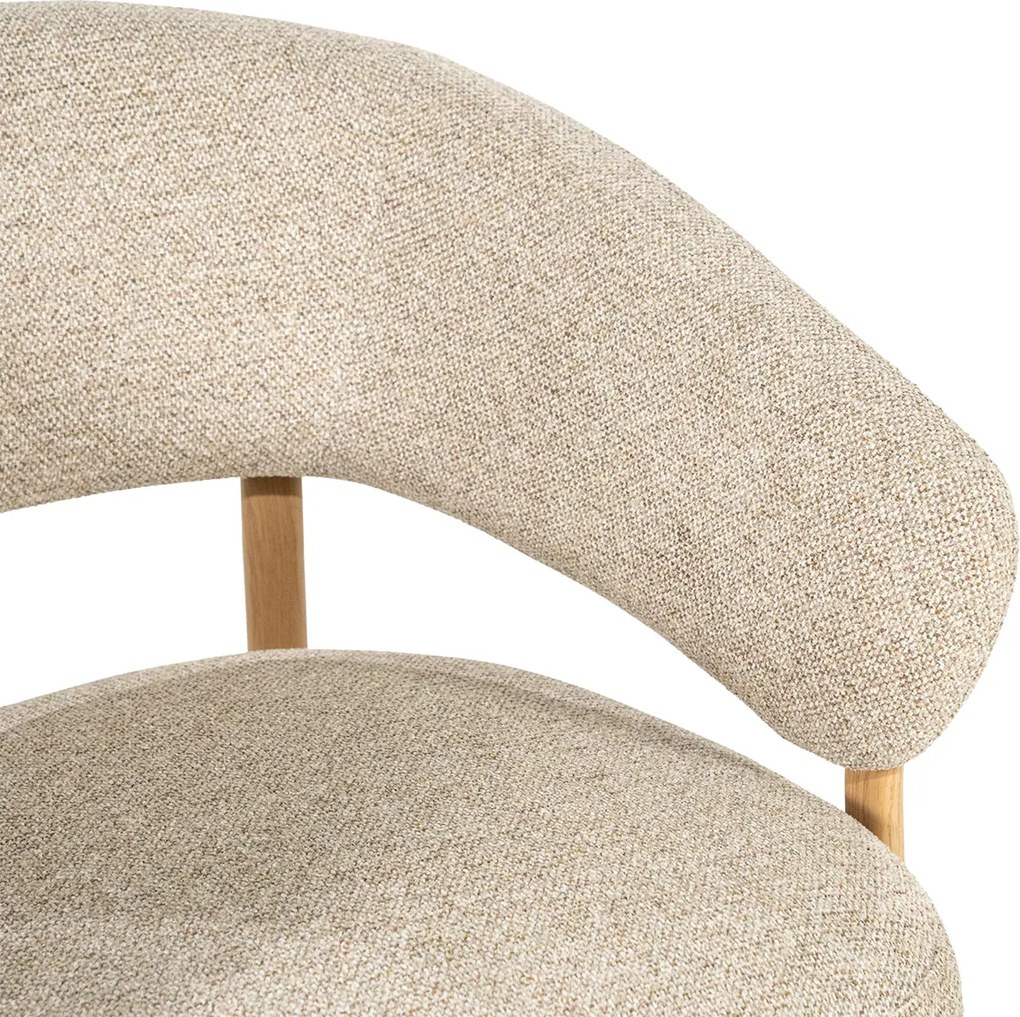 Fauteuil Met Houten Poten Naturel