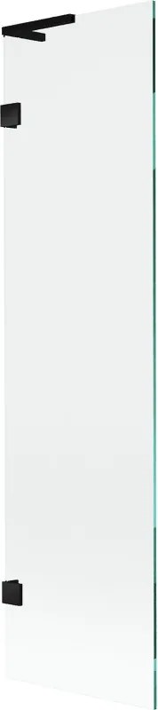 Mexen Lunar L badwand 1-vleugelig 50 x 150 cm, transparant, zwart - 897L-050-000-70-00