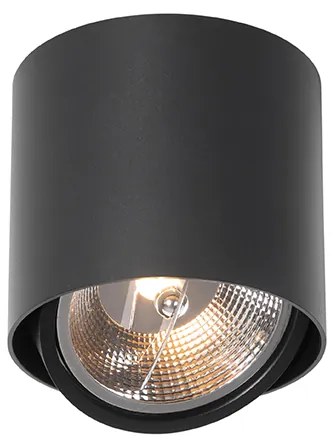 Design opbouwSpot / Opbouwspot / Plafondspot zwart draai- en kantelbaar GU10 111mm - Impact Design GU10 cilinder / rond Binnenverlichting Lamp