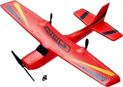 VEVOR RC-vliegtuig, 2,4 GHz 2-kanaals afstandsbedieningsvliegtuig met 6-assige gyrostabilisator, klaar om te vliegen vliegtuigspeelgoed met 2 batterijen, gemakkelijk te vliegen RC-zweefvliegtuig voor volwassenen, kinderen, beginners, jongens en meisjes