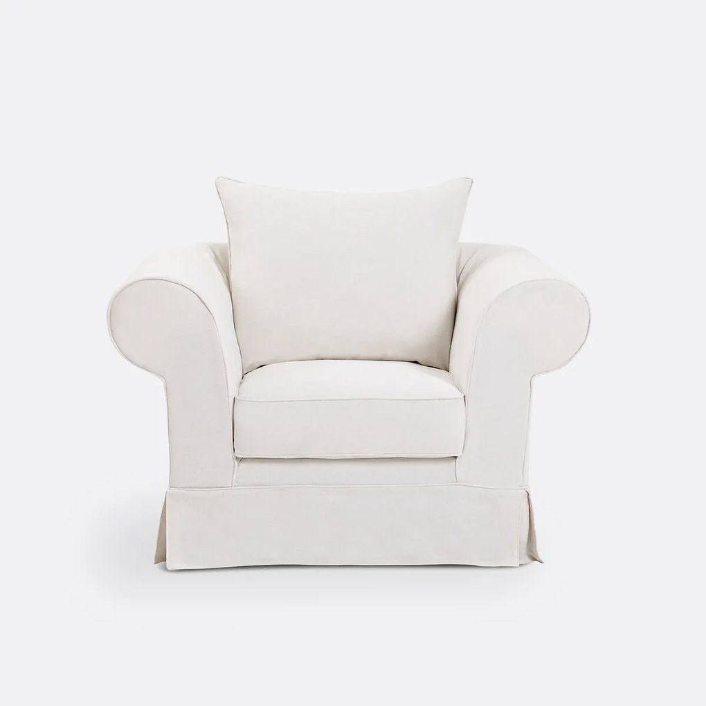 Fauteuil, afneembare hoes, in dik linnen, superieur comfort, ADELIA