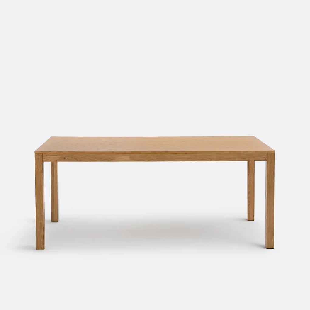 Rechthoekige eiken tafel, rechte randen, Nusso