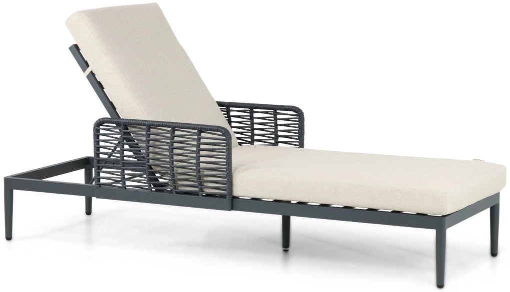 Coco Ibiza Ligbed Aluminium/wicker Grijs