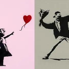 Banksy Love Icons - L - 120 x 160 cm