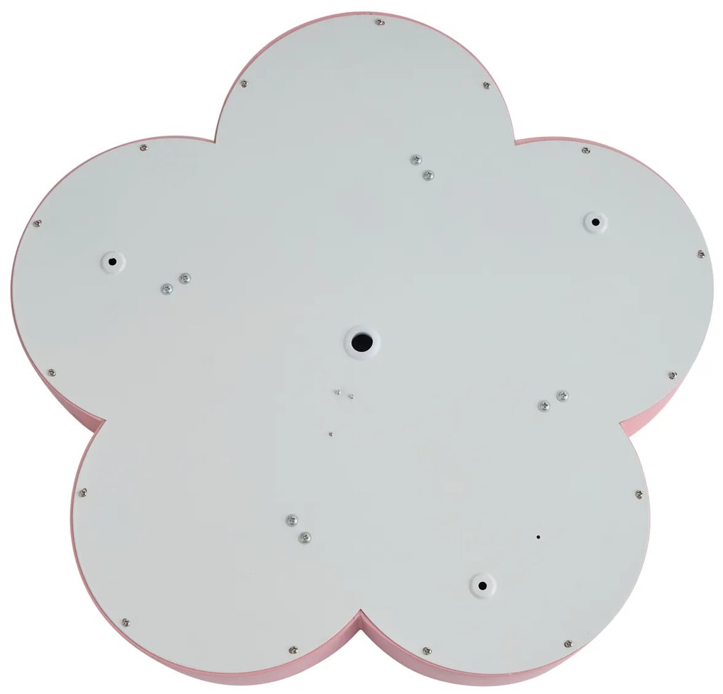 Kinder plafondlamp roze met wit - Lucille