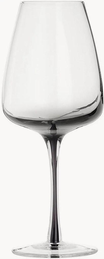 Mondgeblazen witte wijnglas Smoke