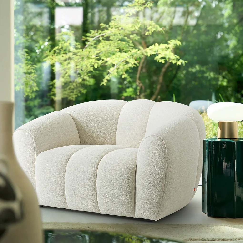 Fauteuil in chenille stof, Tylan