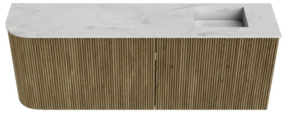 Mondiaz Joya DLux 110cm toiletmeubel ronding links dusk met wastafel faye rechts 1 kraangat opalo