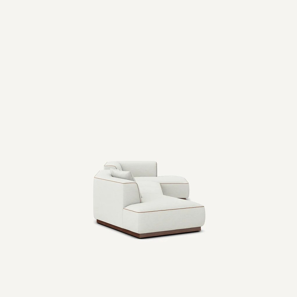 Open bank met hoek rechts met voetensteun in XL keperstof, JACOPO