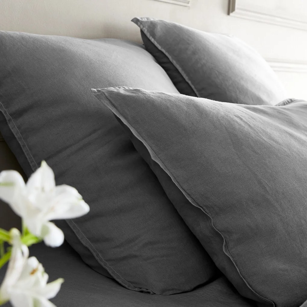 Dekbedovertrek in gewassen linnen, Elina