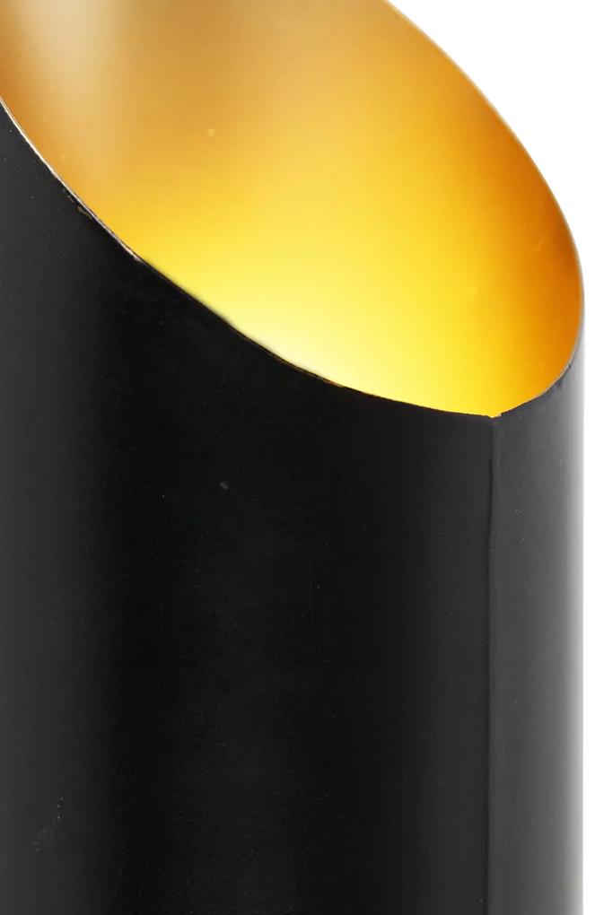 Wandlamp zwart met gouden binnenkant 2-lichts - Whistle Modern G9 cilinder / rond Binnenverlichting Lamp