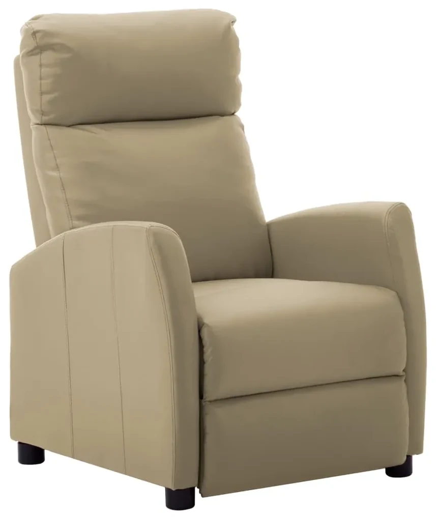 vidaXL Fauteuil verstelbaar kunstleer cappuccinokleurig