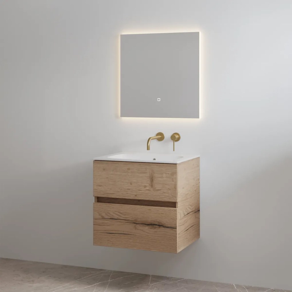 Best Design Splash badkamermeubel 60cm zonder kraangat eiken