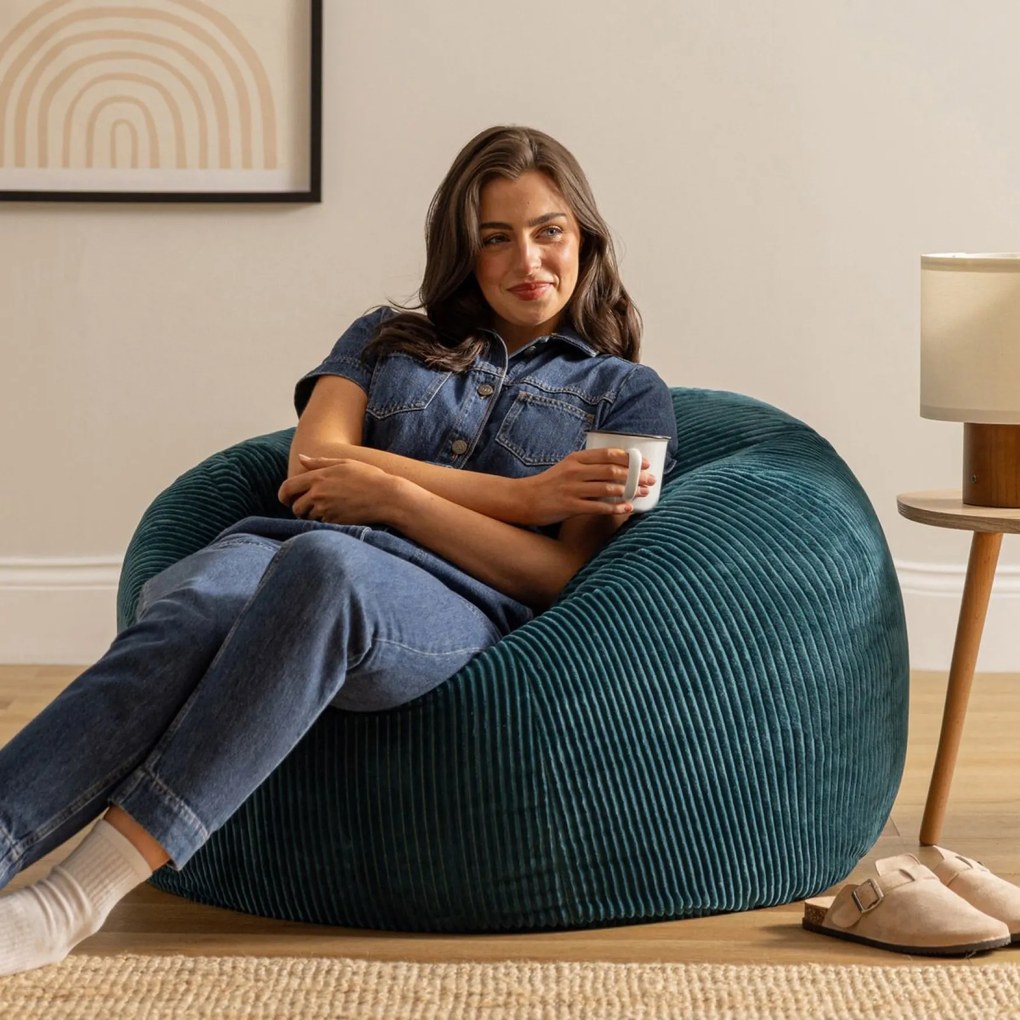 Cloudy Zitzak Corduroy - Donkergroen