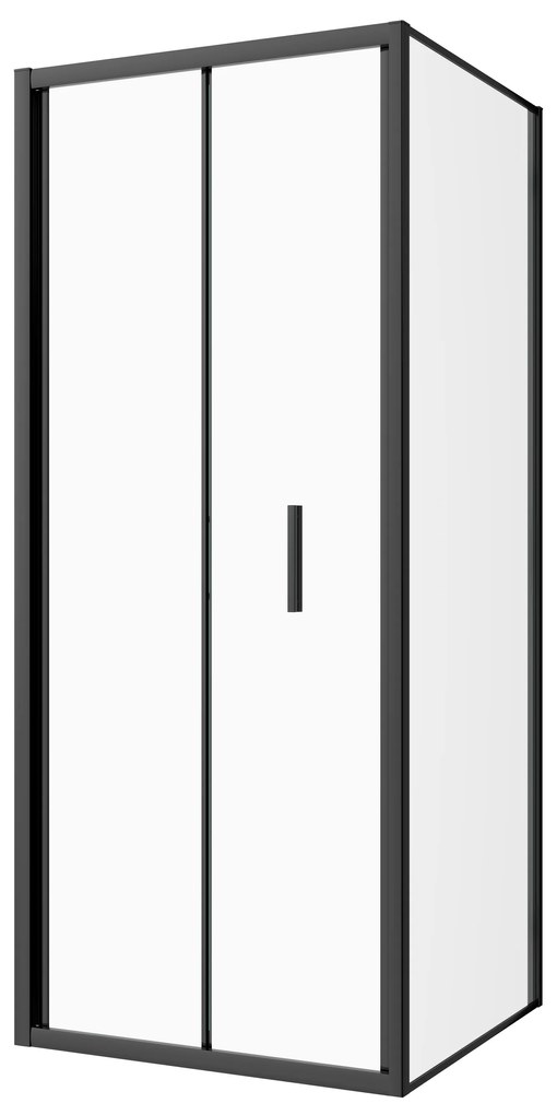 Badstuber Rano douchecabine met vouwdeur 100x100cm zwart mat