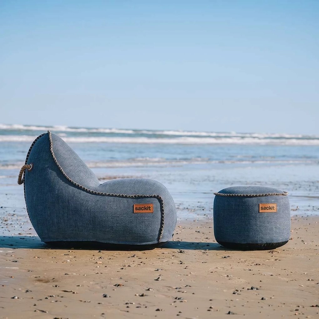 Cobana Lounge Stoel & Pouf Outdoor - Kirra Indigo