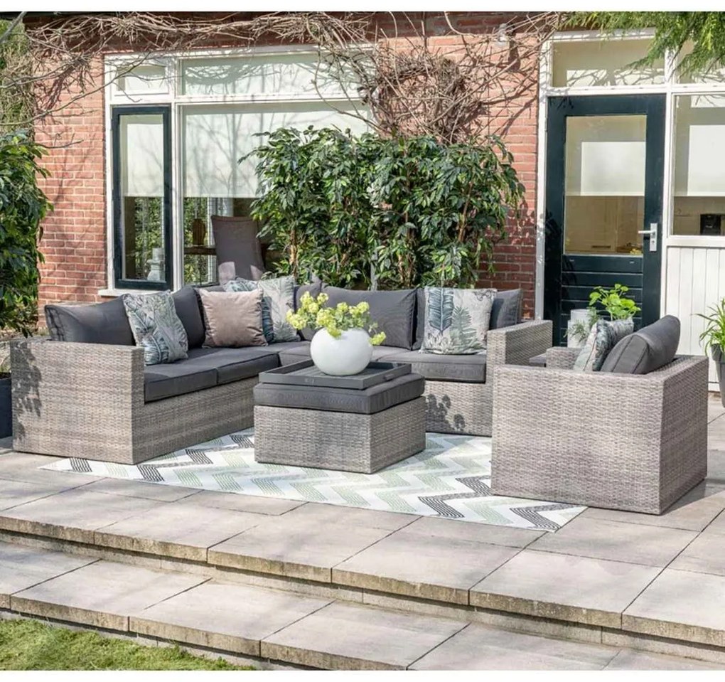 Garden Impressions Altea loungeset 5-delig incl. lounge tuinstoel - grijs
