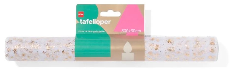 HEMA Tafelloper 300x30 Goud Sterren (goud)