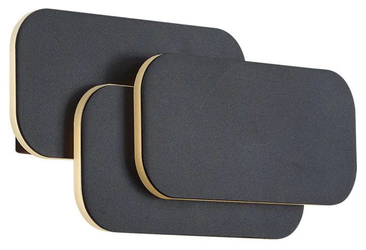 Moderne wandlamp zwart incl. LED 3 staps dimbaar - Dias