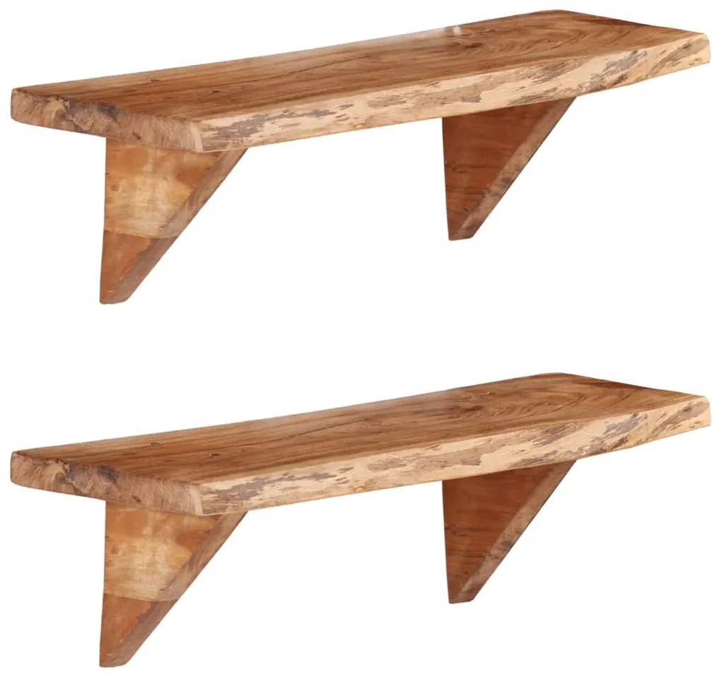 vidaXL Wandschappen 2 st 60x20x16 cm massief acaciahout