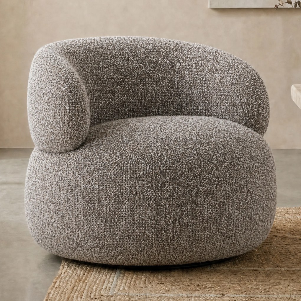 Draaifauteuil Rond Taupe