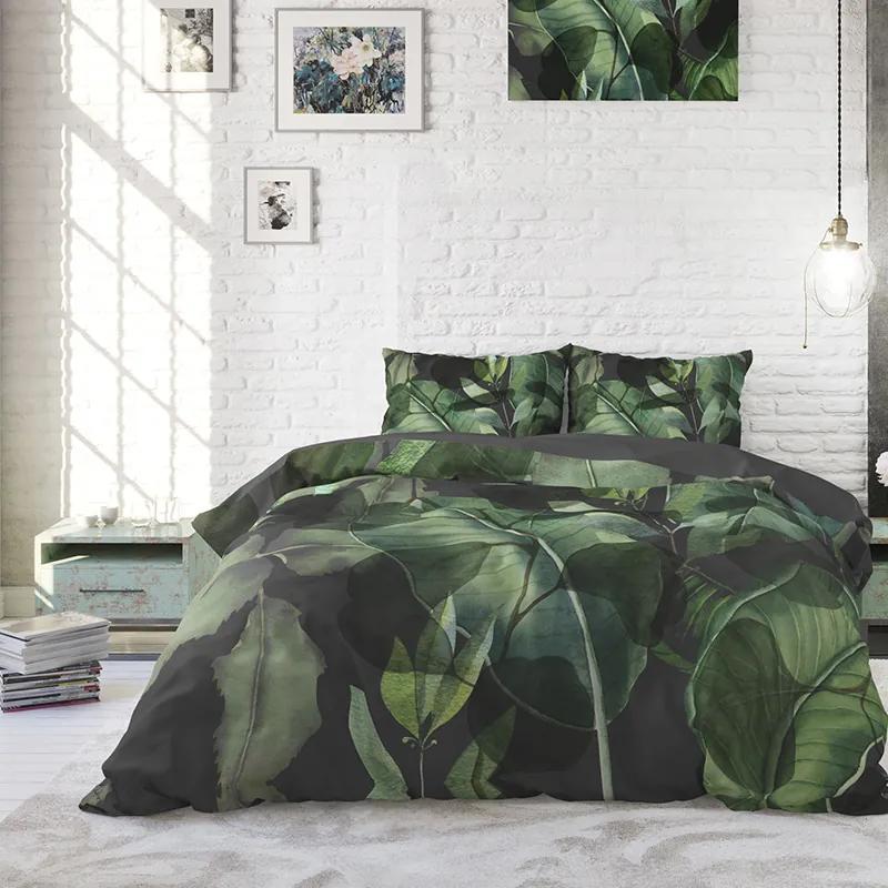 Sleeptime Elegance Wild Plants - Groen 1-persoons (140 x 220 cm + 1 kussensloop) Dekbedovertrek