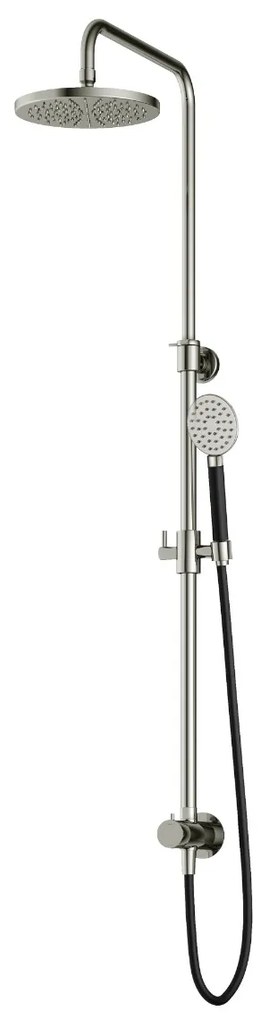 Hotbath Cobber M438 stortdouche met ronde handdouche en 20cm hoofddouche nikkel geborsteld