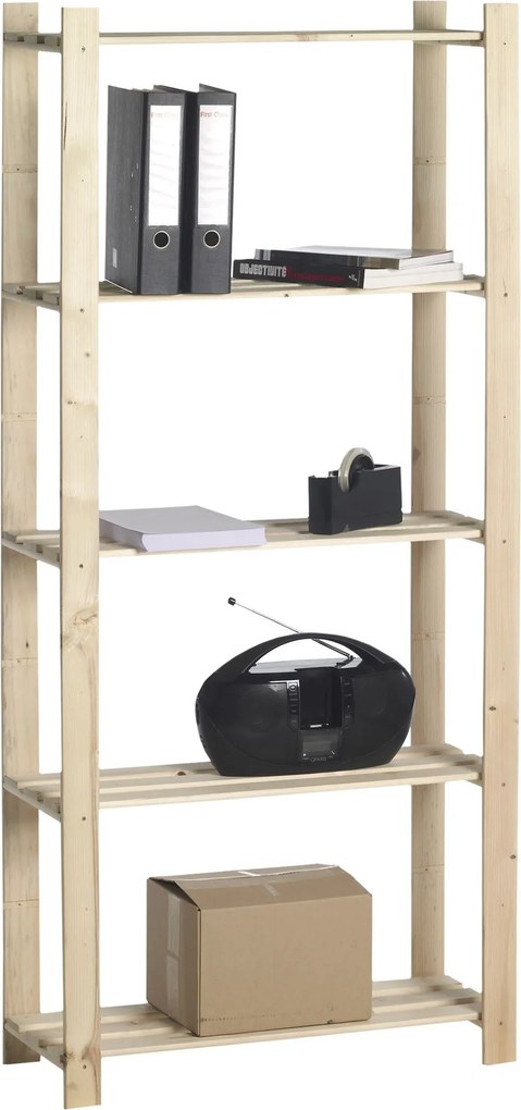 Practo Home opbergrek met 5 legborden - Max. 75KG - Enkel - 175x80x30cm