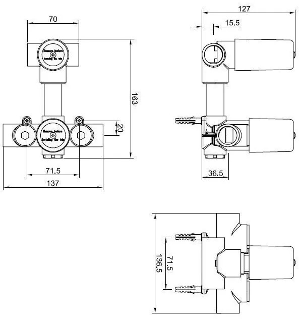 Mueller Round inbouw regendouche rond met 30cm hoofddouche en muurarm 40cm RVS