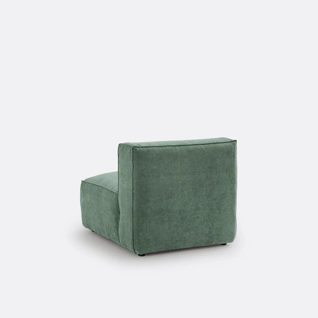 Modulaire bank in getextureerd fluweel, Seven