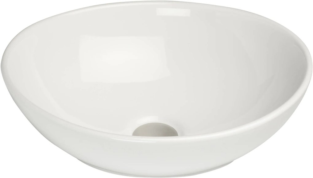 Saqu Design Collection ovale waskom 40x33x15cm keramiek wit