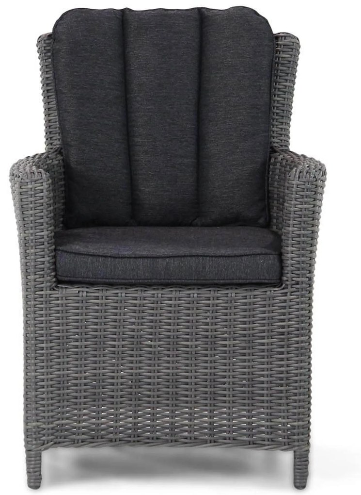 Tuinset 6 personen 240 cm Wicker Zwart Garden Collections Venerdi/Boston