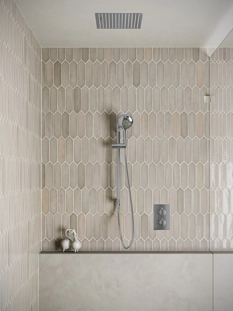 Saniclear Cube inbouw regendouche met inbouw douchekop 30x30cm, glijstang en 2 standen handdouche chroom