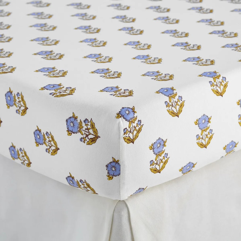 Hoeslaken in gewassen katoen omslag 30 cm, DIMANI