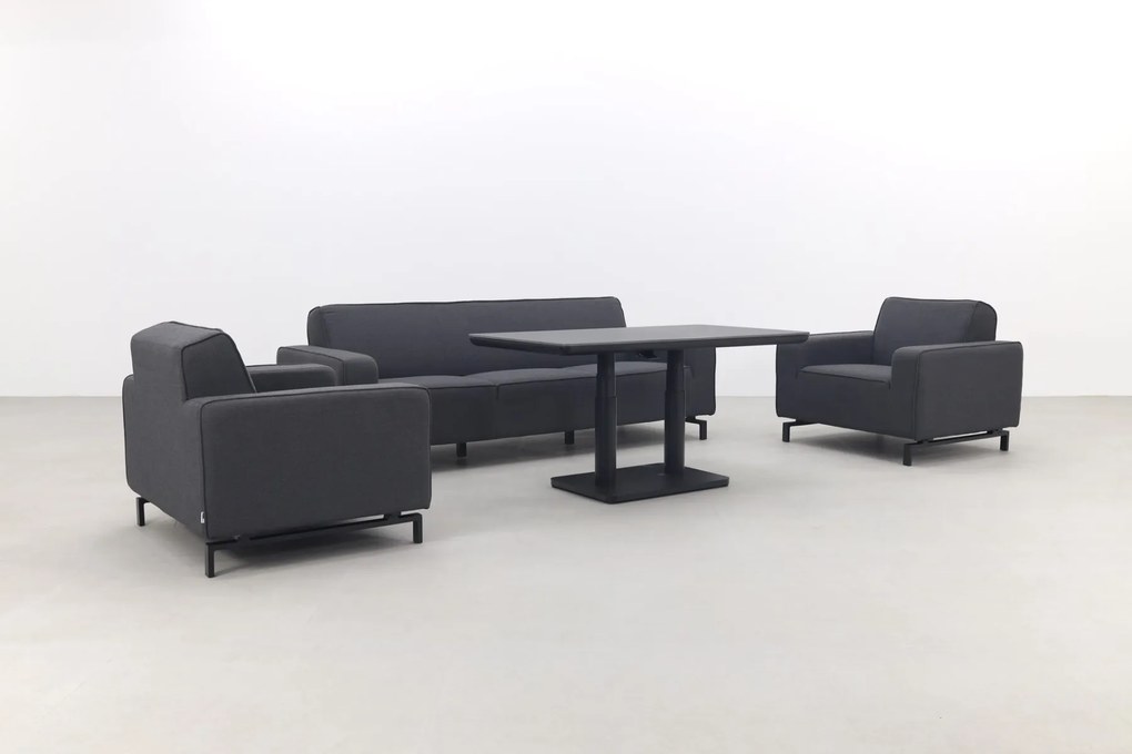 Boavista/Medina stoel-bank loungeset - Sooty - 4-delig verstelbaar