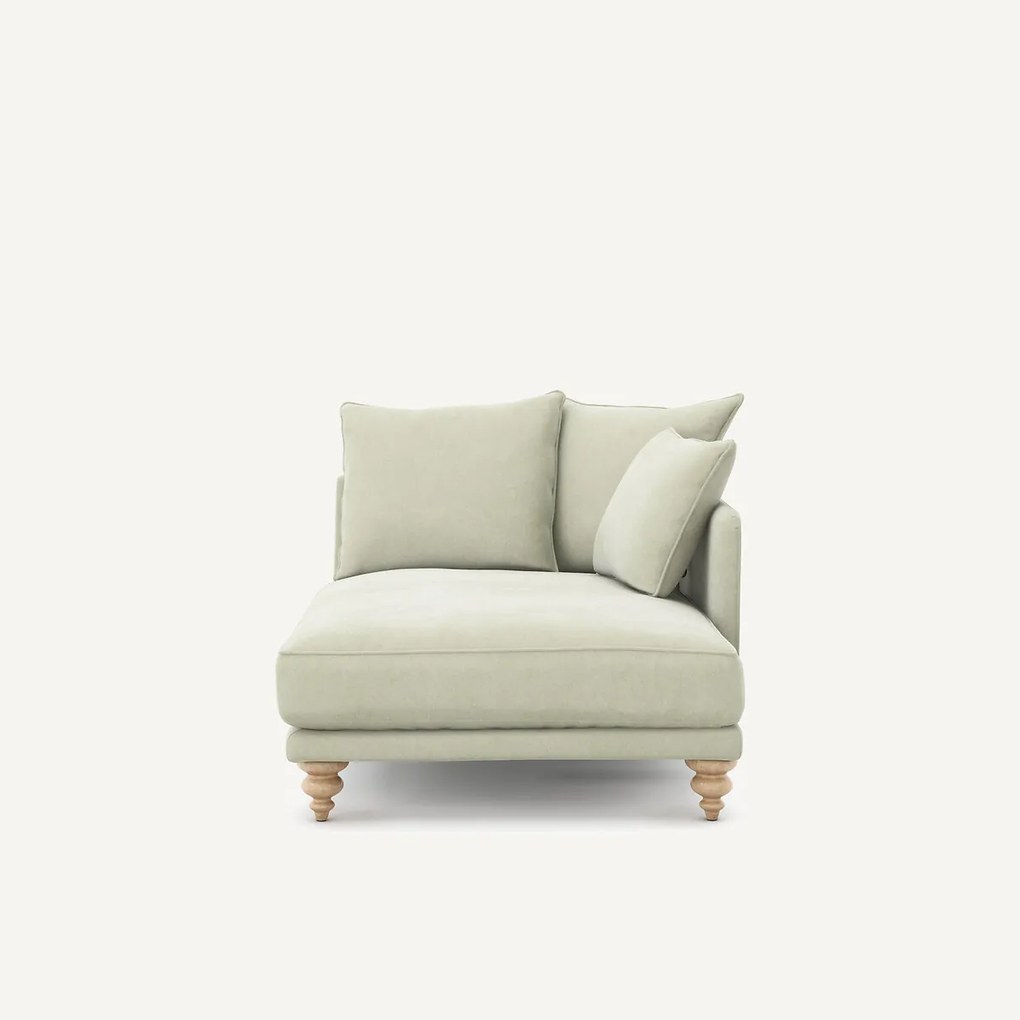 Longchair stonewashed fluweel, Lazare