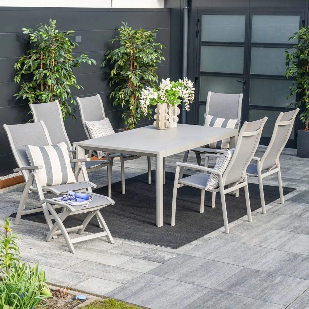 Garden Impressions Hilly tuinstoel stapelbaar taupe - 2 stuks