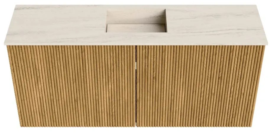 Mondiaz Joya DLux 90cm toiletmeubel oak met wastafel faye midden 1 kraangat meli