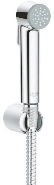 GROHE Tempesta-F Trigger Spray 30 Handdoucheset - 1 straalsoort - rond - met houder - metalen slang - 125cm - chroom 26354000