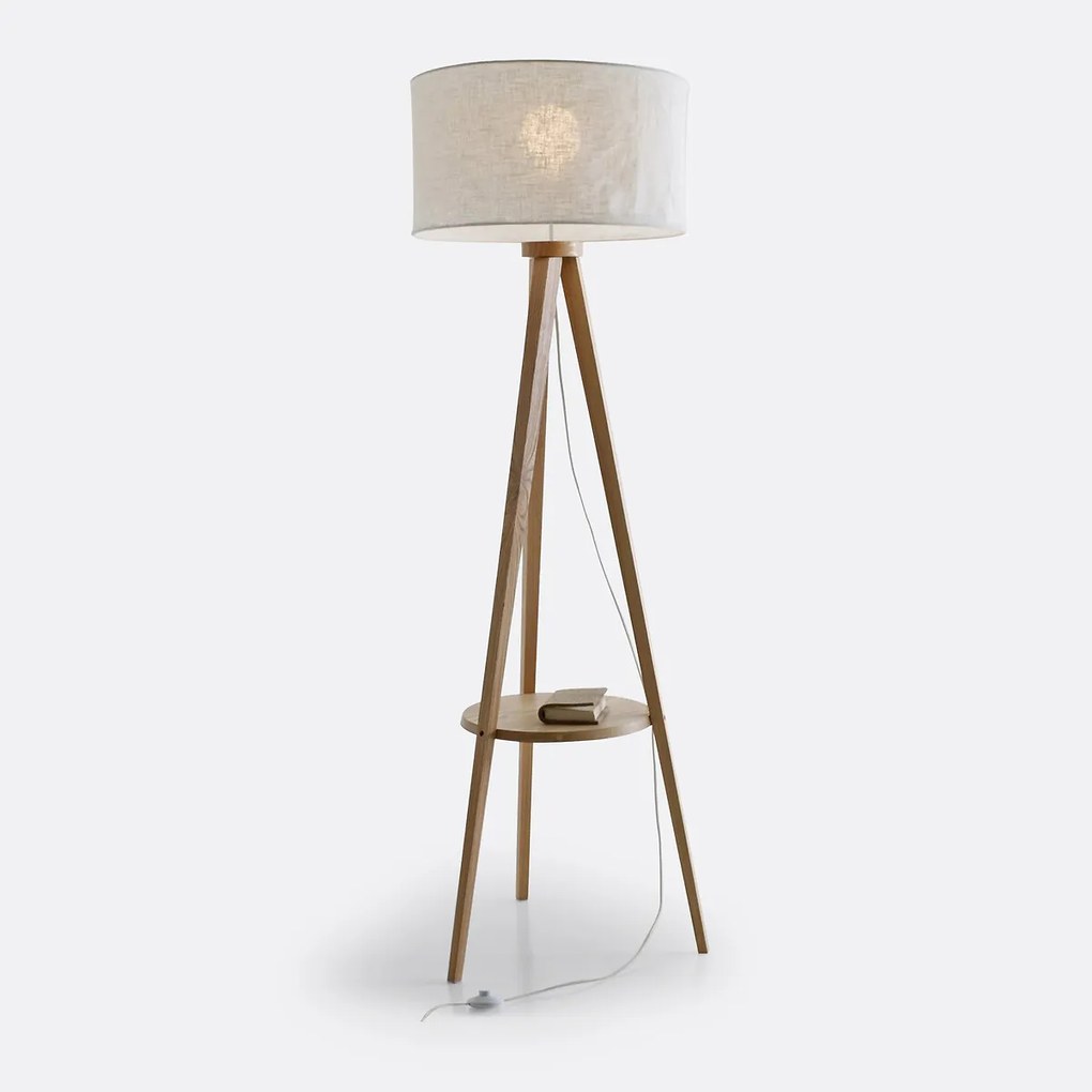 Staande lamp, drievoet en lampenkap, Setto