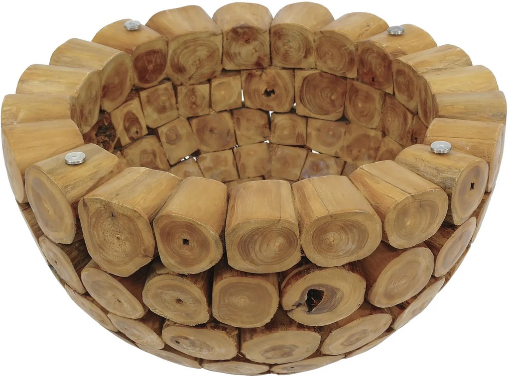 BRANCH 70 | Teak Bowl Salontafel met glas | Rond | 70x45