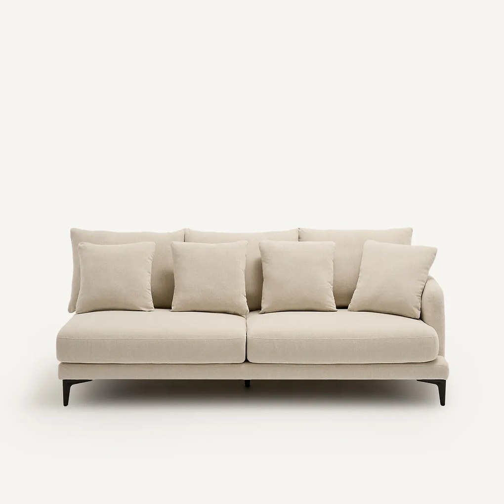3-zits halve bank van gevlochten polyester, MODERNISTE, ontwerp Emmanuel Gallina