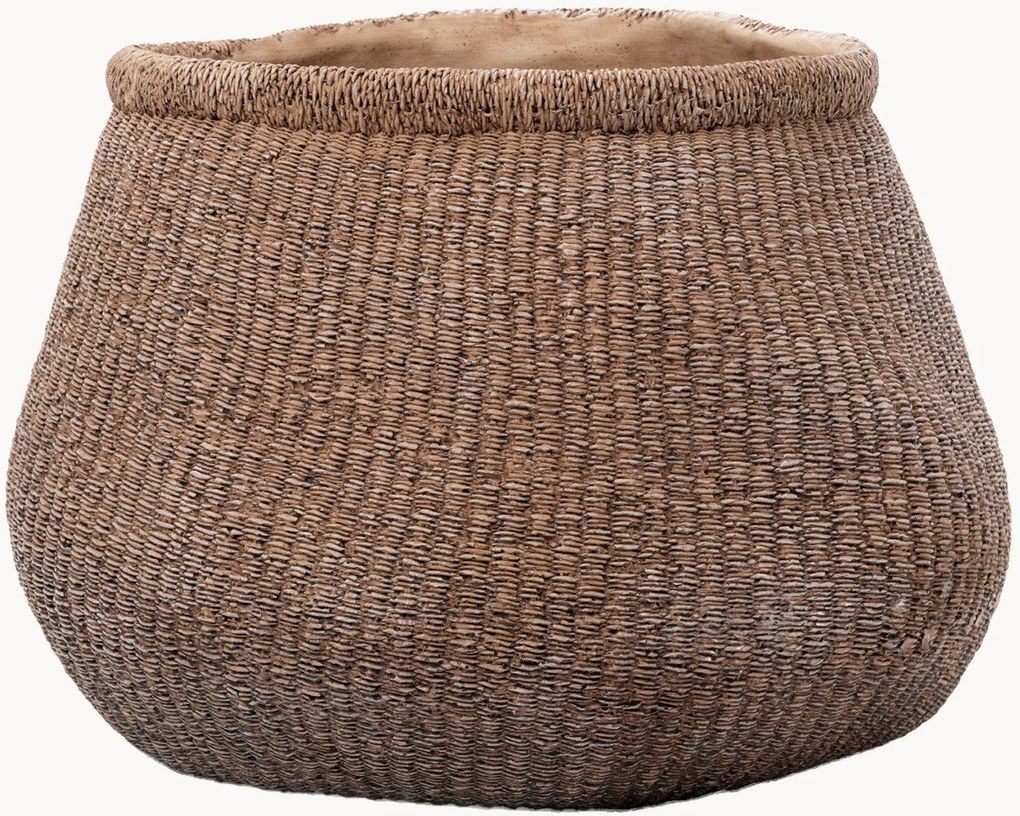 Handgemaakte bloempot Faux-Puff van beton, H 30 cm