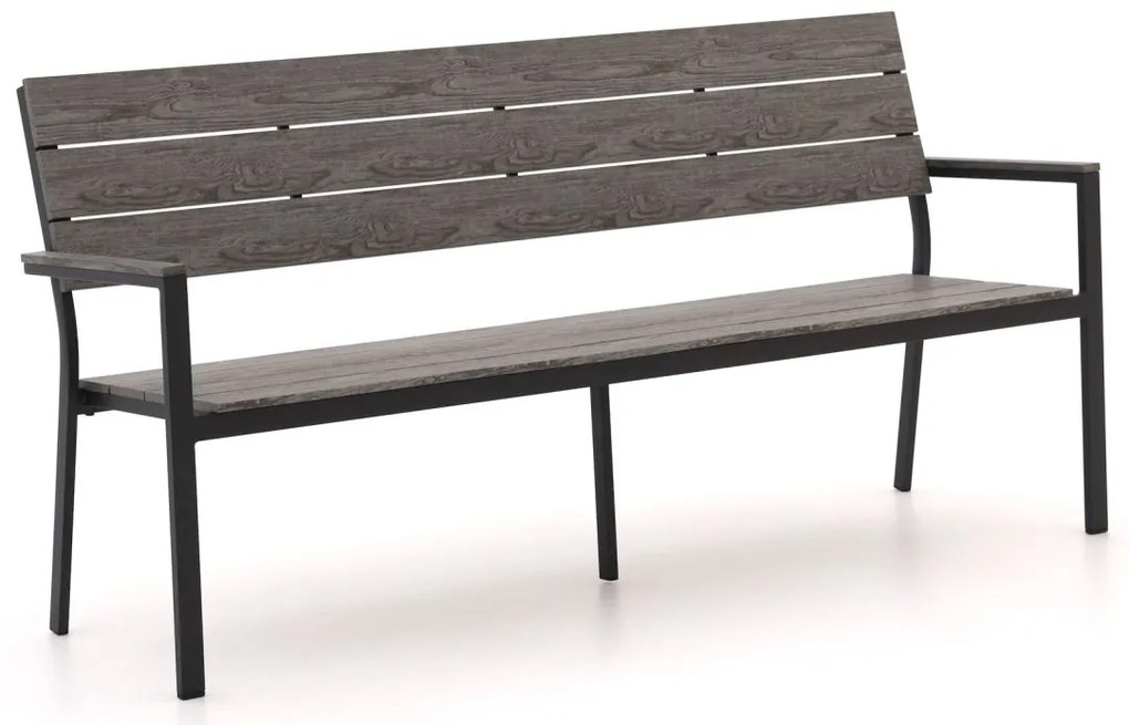 Parkbank Bellagio  | Aluminium/Polywood | 3 personen | Tuinbank Grijs | 183cm | Kees Smit Tuinmeubelen