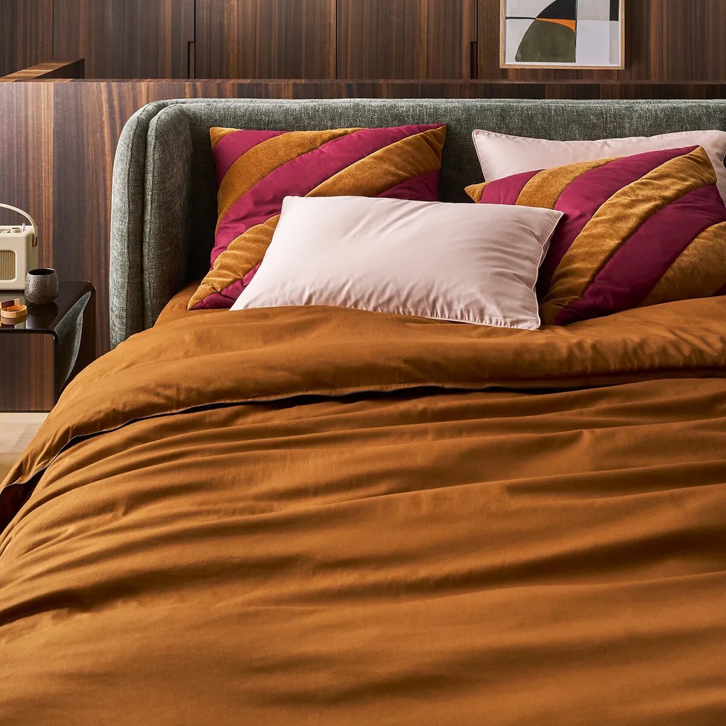 Kussensloop in katoensatijn, 153 draden, Opale