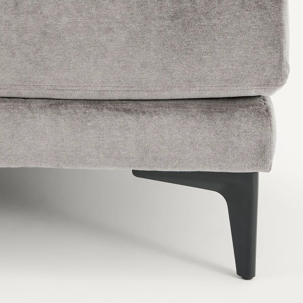 Voetensteun met dienblad, in stonewashed fluweel, MODERNISTE, ontwerp Emmanuel Gallina