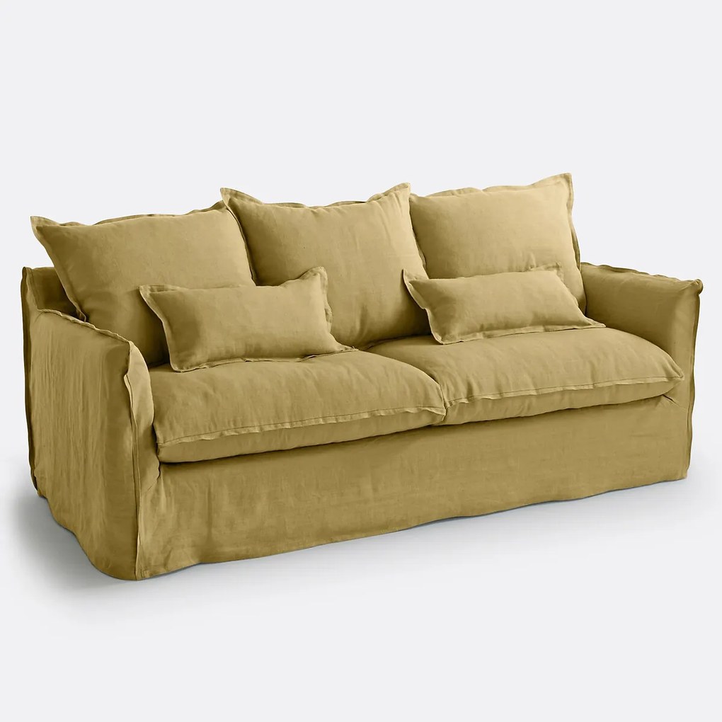 Bank 2-, 3-, 4- of 5-zits, in kreukellinnen, Odna